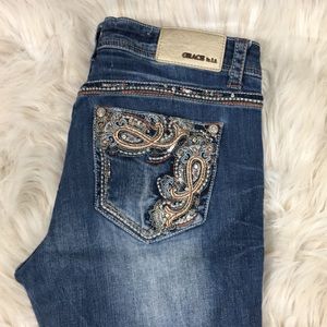 Grace Bootcut Jeweled Jeans